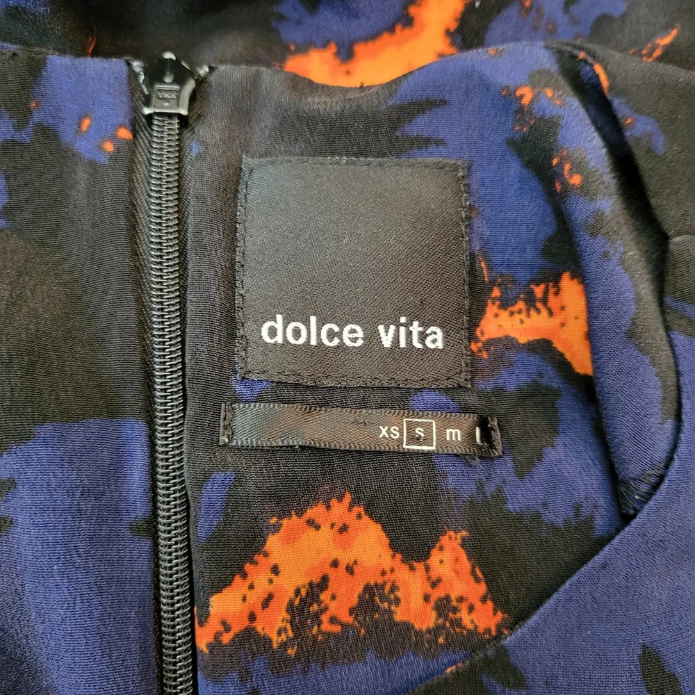 DOLCE VITA Dress | Size S | 100% Silk | Bold Abtract Floral | Romantic Feminine